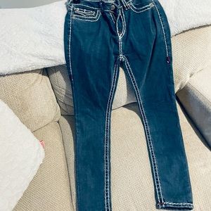 Jeans with white trim